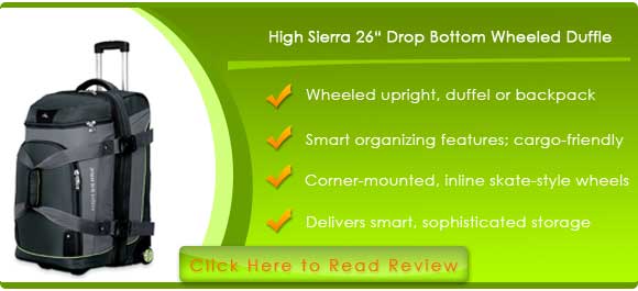 High Sierra 26 Inch Drop Bottom Wheeled Duffle